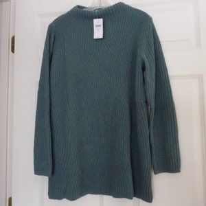 NWT J JILL CHENILLE FUNNEL NECK TUNIC – SMOKEYSAGE – MEDIUM